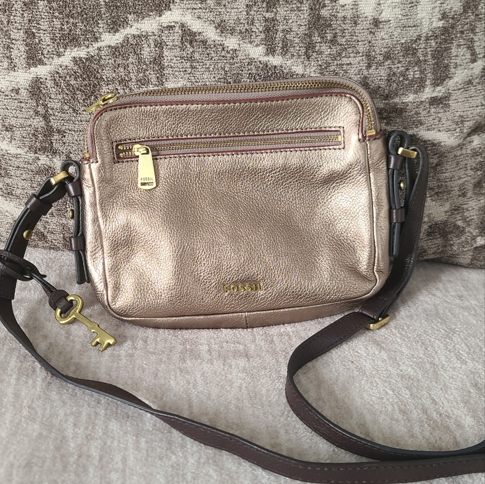 Fossil Metallic leather Piper Toaster camera